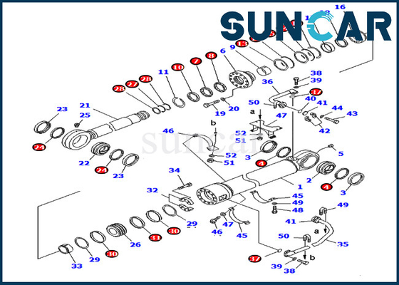 acheter 707-99-78680 phoque Kit For Excavator PC750SE-7 PC800SE-7 KOMATSU de cylindre de 7079978680 seaux online manufacture