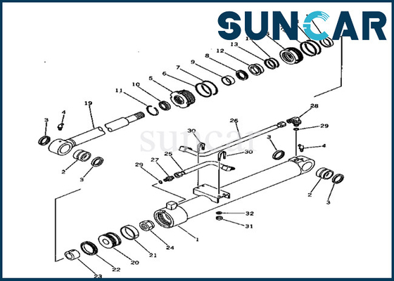 acheter le kit 20X6356300 de joint de cylindre du boom 20X-63-56300 l'excavatrice Service Parts de la résistance à l'usure PC80-1 KOMATSU online manufacture