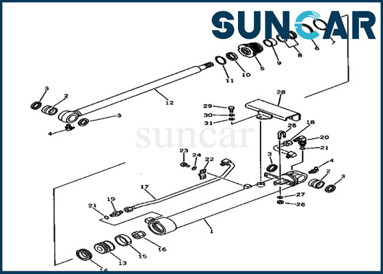 acheter Phoque Kit Fits For Komatsu Model PC80-1 de cylindre de seau du kit 20X-63-76300 20X6376300 de rechange online manufacture