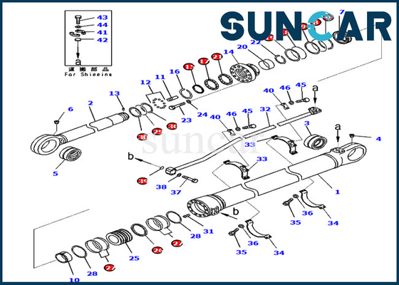 acheter Réparation Kit For PC800-8E0 PC800LC-8E0 KOMATSU de joint de cylindre du kit 707-99-76390 de joint de 7079976390 bras online manufacture
