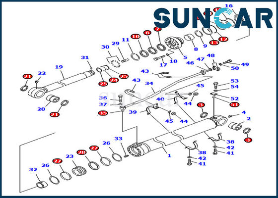 acheter Kit 707-99-76150 de cachetage de bras 7079976150 modèles KOMATSU de Kit For PC800-8K PC800LC-8 de joint de réparation de cylindre online manufacture