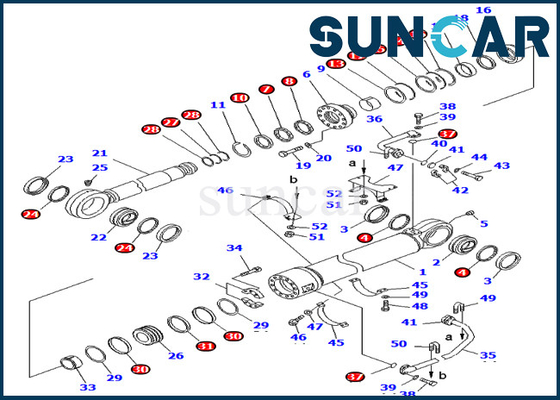 acheter PC800SE-8 PC800-8K 707-99-78780 réparation Kit Komatsu Hydraulic Cylinder de joint de 7079978780 seaux online manufacture