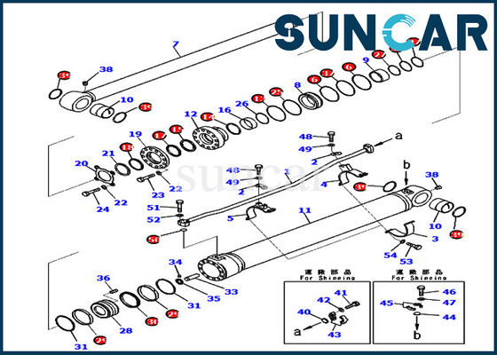 acheter 721-98-00930 7219800930 kits de réparation de Kit Wear Resistance PC800SE-8E0 KOMATSU de joint de cylindre de bras online manufacture