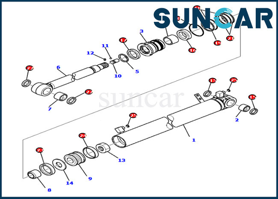 acheter Armez le service Kit Parts 707-98-28910 phoque Kit For PC80MR-3 PC80MR-5 KOMATSU de 7079828910 cylindres online manufacture