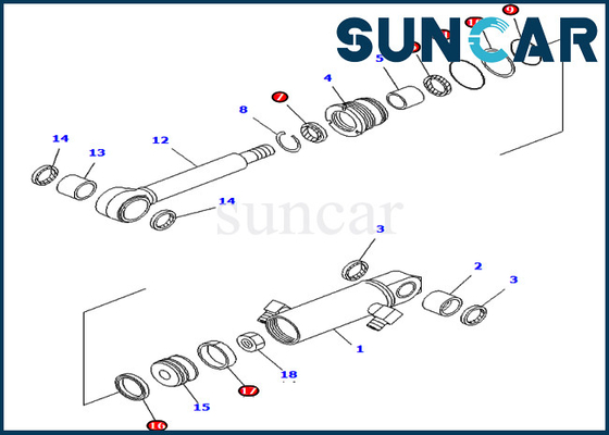 acheter Excavatrice Repair Kits du kit 7079902010 de service de cylindre de lame de PC01-1 PC03-2 KOMATSU 707-99-02010 online manufacture