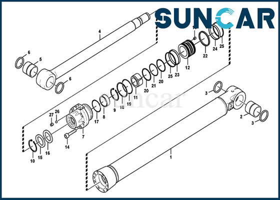 acheter Kit de joint de réparation de cylindre hydraulique du kit EC700B EC750D SUNCARVO.L.VO de cachetage du seau VOE14612140 14612140 online manufacture