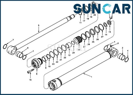 acheter Les kits de réparation de cylindre hydraulique du kit VOE14501680 VOE 14501680 de joint de boom adapte les modèles EC140 SUNCARVO.L.VO online manufacture