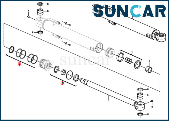 acheter Kits de rechange de cylindre hydraulique des kits VOE15016598 VOE 15016598 EC35C ECR48C SUNCARVO.L.VO de joint de boom online manufacture
