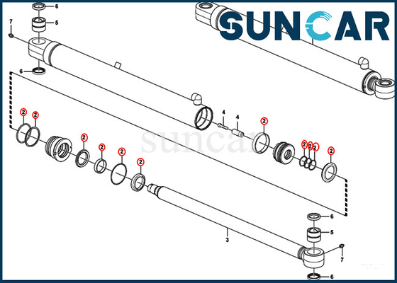 acheter Kits de scellage du kit de réparation de joint de cylindre de bras de VOE15174600 Dipper VOE 15174600 EC35C ECR48C ECR50D SUNCARVO.L.VO online manufacture