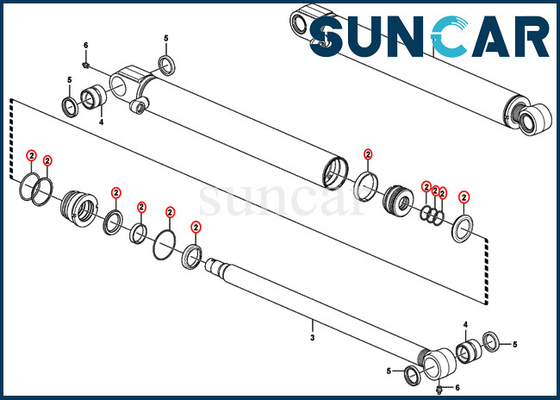 acheter Service Kit Parts de SUNCARVO.L.VO d'excavatrice du kit EC35C de joint de cylindre de seau de VOE15016641 VOE 15016641 online manufacture