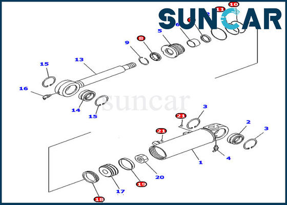 acheter 707-98-24710 7079824710 inclinent des kits de joint de cylindre hydraulique de KOMATSU pour D39EX-21 D39PX-21 online manufacture