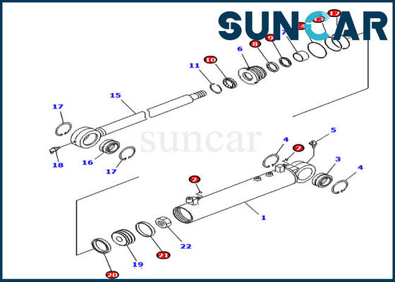 acheter 707-99-14930 kits de rechange du kit de réparation de joint de cylindre d'angle D31PX-21A KOMATSU online manufacture