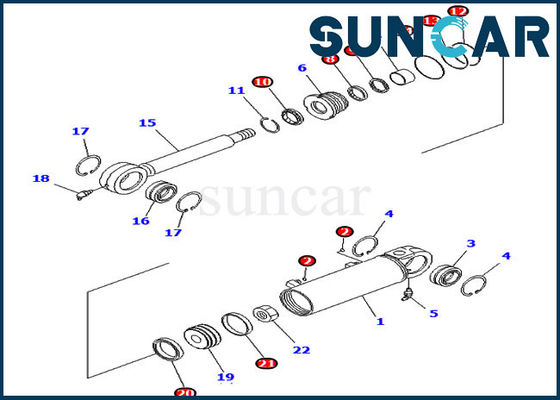 acheter 707-99-24670 bouteur de Kit Komatsu Service Kits Fits D37EX-21A D31PX-21A de joint de cylindre d'inclinaison online manufacture