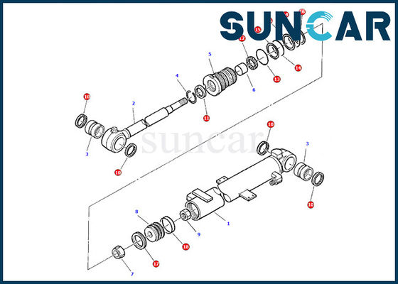 acheter 878000376 kit d'Inner Repair Service de modèle du kit PC07-2 de garniture de joint de cylindre de boom de KOMATSU online manufacture