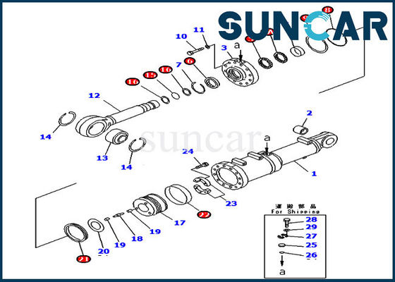 acheter 707-99-81010 réparation Kit For Pitch Dozer de joint de cylindre de KOMATSU de la déportance de pale 7079981010 online manufacture