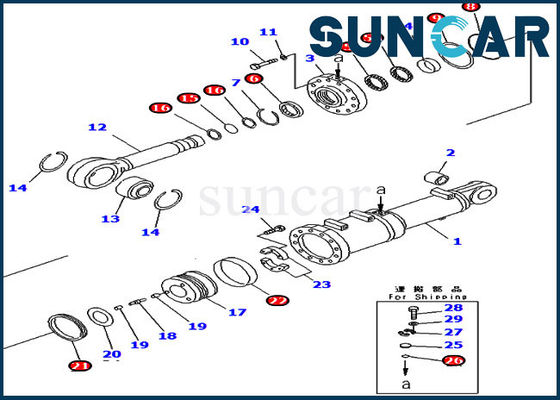 acheter Kit de service de déportance de pale de kits de joint de cylindre de rechange du bouteur 707-99-81020 KOMATSU de lancement online manufacture
