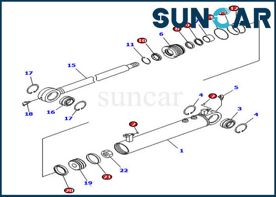 acheter 707-99-24930 kit de réparation d'outre-mer de joint de bouteur de version de kits de cylindre d'angle de KOMATSU online manufacture