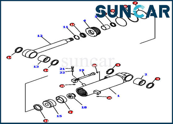 acheter Réparation Kit For Bulldozer Inner Parts de cylindre de kits de joint de ripper de D41E6T KOMATSU 7079841060 online manufacture