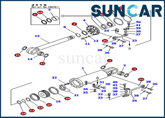 acheter 707-98-82010 7079882010 kits de joint du kit D475A-3-HD KOMATSU de service de cylindre d'ascenseur de ripper online manufacture