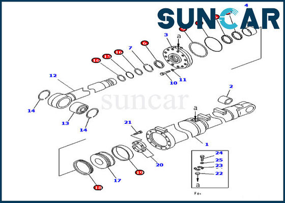 acheter Service Kit Fits Bulldozer Models D475A-5 de cylindre de déportance de pale du kit 7079984200 de cachetage de KOMATSU online manufacture