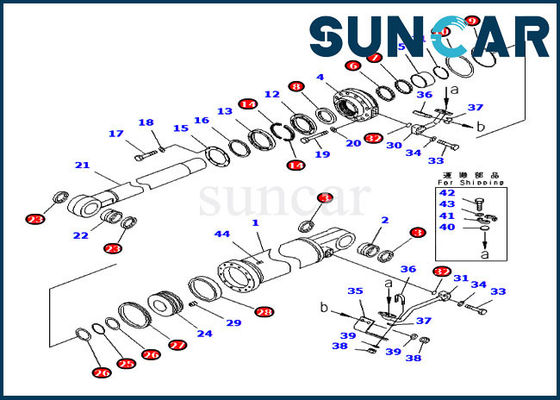 acheter Kit de service de cylindre du kit 7079977400 de cachetage d'inclinaison de ripper des parties 707-99-77400 d'OEM de KOMATSU online manufacture