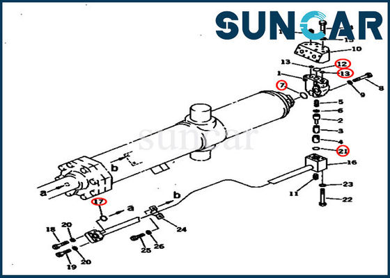 acheter 707-98-75420 kit de réparation de joint de cylindre de KOMATSU de 7079875420 de bouteur d'ascenseur kits de joint online manufacture