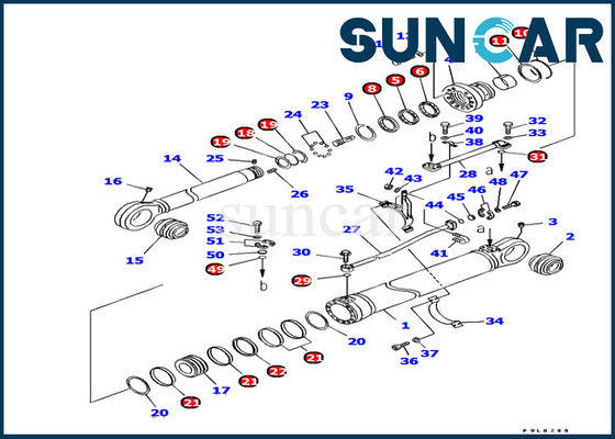 acheter Kit de service de bras de cylindre hydraulique des kits 707-99-69670 de joint de résistance d'huile d'excavatrice de PC1250-7 KOMATSU online manufacture