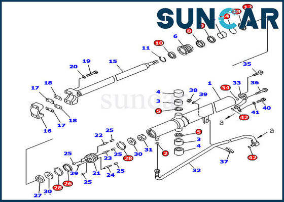 acheter 707-99-25880 modèles de Kit For Trimming Dozer D65EX-15 D65PX-15 de réparation de joint de cylindre d'ascenseur online manufacture