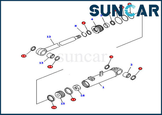 acheter 707-98-43520 kit de réparation du kit D85A-21 D85E-21 KOMATSU de joint de rechange de cylindre de règlage de lame online manufacture