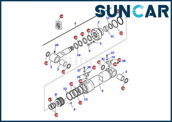 acheter 707-99-35300 kit de service de joint de réparation de Kit Komatsu Excavator Inner de joint de cylindre d'oscillation de boom online manufacture