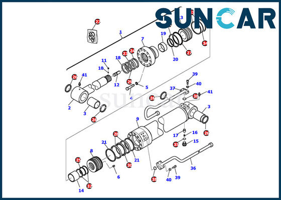 acheter 707-99-35310 excavatrice Sealing Gasket Kit de Kit Fits Komatsu PC110R-1 PC95R-2 de joint de cylindre de bras online manufacture