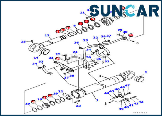 acheter Kits de joint de cylindre de seau du kit 707-99-77050 de service de KOMATSU pour le remplacement de l'excavatrice PC1250-8 online manufacture