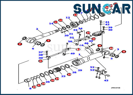 acheter Modèle Service Kit des kits PC190LC-8 de joint de réparation de cylindre de boom de l'excavatrice 707-99-46440 de KOMATSU online manufacture