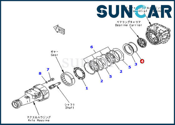 acheter Pièces de joint de rechange de chargeurs de roue de KOMATSU de la bague d'étoupage de la boîte de vitesse WA320-6 419-33-21420 online manufacture