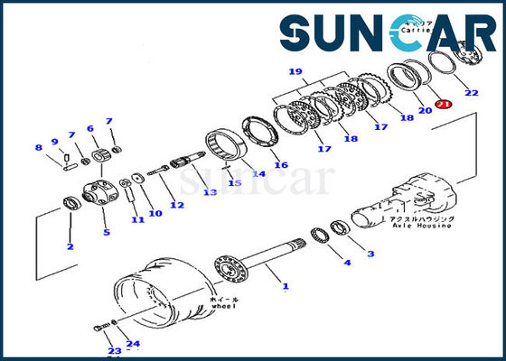 acheter Joint de chargeur de roue de WA320-3 KOMATSU 419-33-21412 Axle Sealing Ring 4193324412 online manufacture