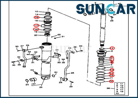 acheter 190 kits de Kit Excavator Mechanical Equipment Repair de joint de cylindre des pièces AT194439 de Deere online manufacture