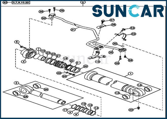 acheter Réparation Kit Fits 230CLC John Deere Parts de joint de cylindre de boom d'Oil Seals 9257531 d'excavatrice online manufacture