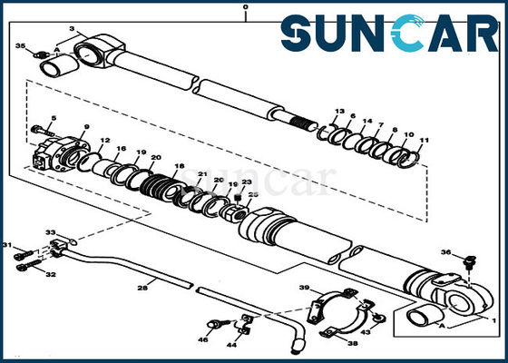 acheter Phoque Kit Cylinder Kits Fits John Deere 230LCR 790ELC 230LC de seau 9178294 de rechange online manufacture