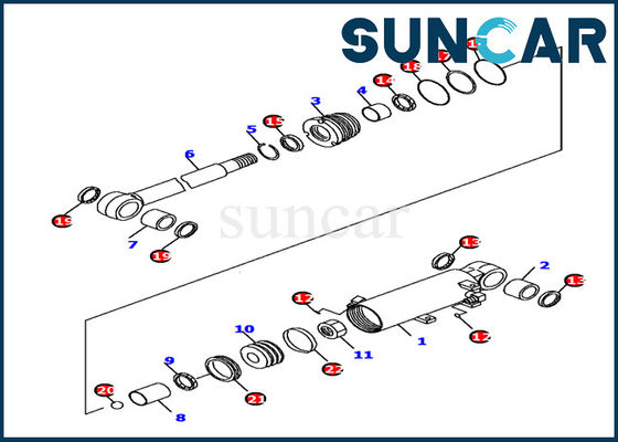 acheter 707-98-12790 cylindre de lame scellant l'excavatrice PC16R-3 de Kit Cylinder Service Kit For KOMATSU online manufacture