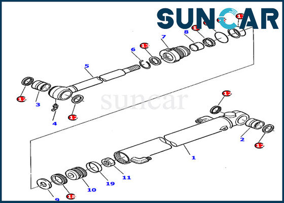 acheter Excavatrice PC20-7 de Kit Excavator Sealing Kit Fits de joint de cylindre de seau de 878000390 KOMATSU online manufacture