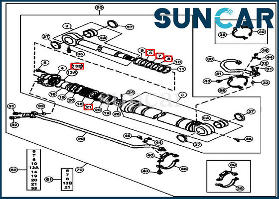 acheter Excavatrice John Deere Mechanical Sealing Kit du kit 200LC de joint de cylindre de bras du bâton AT264438 online manufacture
