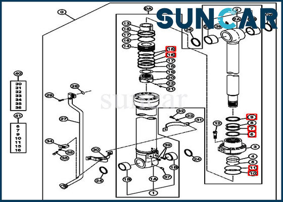acheter Phoque Kit Cylinder Service Kits Fits 270CLC 2554 John Deere de rechange de 4639939 seaux online manufacture