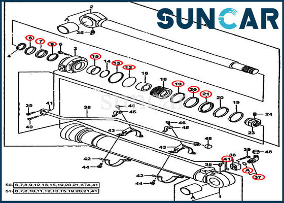 acheter Kit de joint de rechange de cylindre du kit de réparation de joint du seau AT196473 450LC 992ELC Deere online manufacture