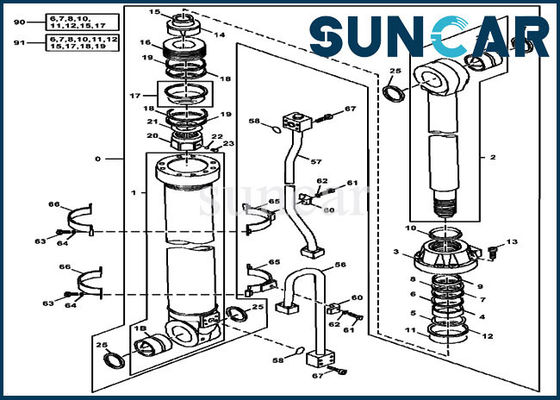 acheter Cylindre de bras de bâton du kit AT302758 Dipper de joint de JOHN DEERE pour des machines de construction online manufacture