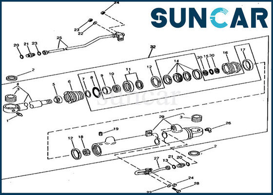 acheter Modèles de Kit Fits 690B 690C JOHN DEERE de joint de cylindre de boom de rechange RE15905 online manufacture