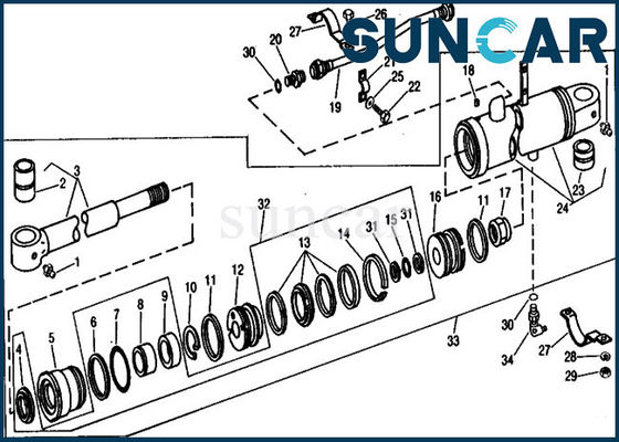 acheter Phoque Kit Fits 690B John Deere Heavy Equipment de cylindre de foule de rechange RE21401 online manufacture