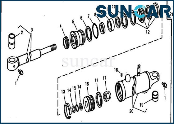 acheter 690 kits de scellage de rechange de 690B John Deere RE21406 de cylindre hydraulique de bras online manufacture