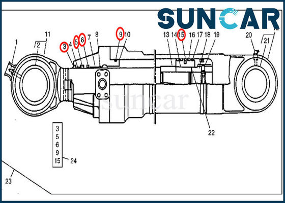 acheter Kit de Replacement Oil Seal d'excavatrice de Deere du kit 690 de joint de cylindre du seau AT264420 online manufacture