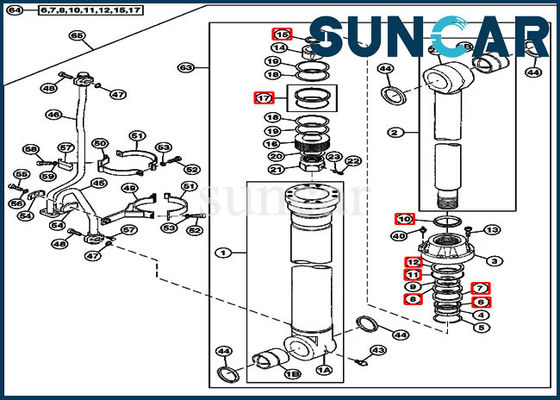 acheter Excavatrice 800C Service Kits hydraulique du kit de réparation de joint de cylindre de boom de JOHN DEERE 4660036 750 online manufacture