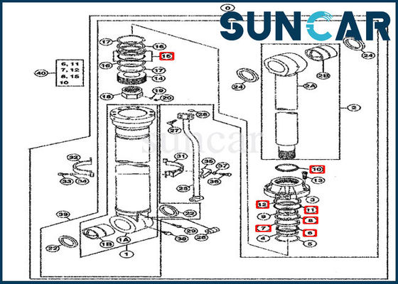 acheter 4405053 kits 750 800C 850DLC John Deere Oil Sealing Kit de joint de cylindre hydraulique online manufacture